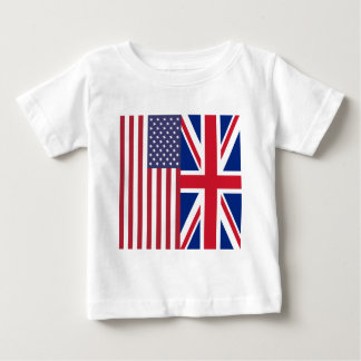 Gewerkschafts-Jack und USA-Flaggen Baby T-shirt