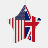 Gewerkschafts-Jack und USA-Flaggen Keramikornament (Rechts)