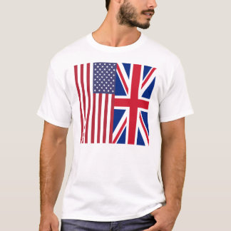 Gewerkschafts-Jack und USA-Flaggen T-Shirt