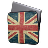 Gewerkschafts-Jack-Vintages beunruhigt Laptopschutzhülle (Vorderseite Links)