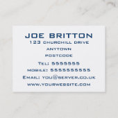 Gewerkschafts-Jack Visitenkarte (Rückseite)