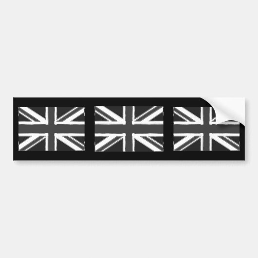 Gewerkschafts-Jackflagge Großbritanniens - Chrom Autoaufkleber (Vorne)