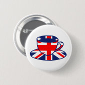 Gewerkschafts-Jackflagge Teacupkunst Button (Vorne & Hinten)