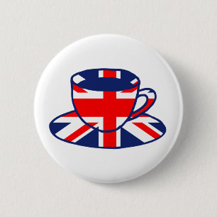 Gewerkschafts-Jackflagge Teacupkunst Button
