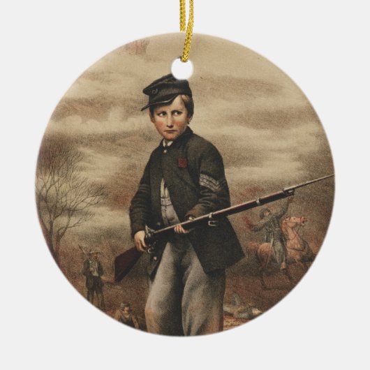 Gewerkschafts-Schlagzeuger-Junge John Clem am Keramikornament (Vorne)