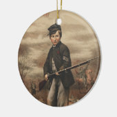 Gewerkschafts-Schlagzeuger-Junge John Clem am Keramikornament (Links)