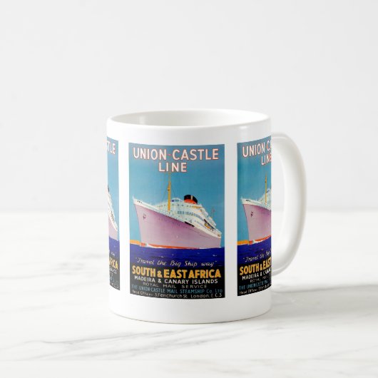 Gewerkschafts-Schloss ~ die große Schiffs-Weise Kaffeetasse (VorderseiteRechts)