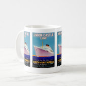 Gewerkschafts-Schloss ~ die große Schiffs-Weise Kaffeetasse (Vorderseite Links)