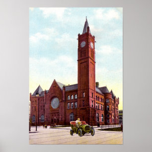 Gewerkschafts-Station 1915 Indianapolis Indiana Poster