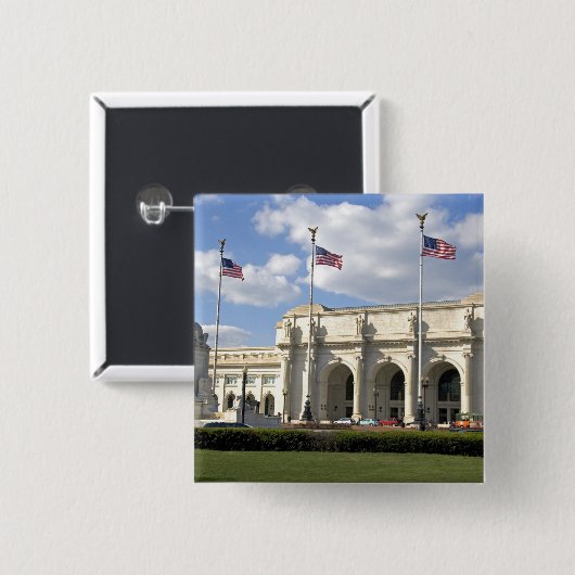 Gewerkschafts-Station in Washington, DC Button (Vorne & Hinten)