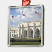 Gewerkschafts-Station in Washington, DC Silbernes Ornament (Links)
