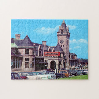 Gewerkschafts-Stationsfünfziger jahre Puzzlespiel Puzzle