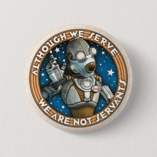 Gewerkschaftsbutton der Roboter Button (Vorderseite)