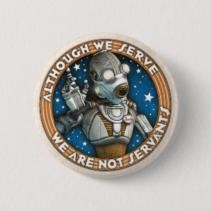 Gewerkschaftsbutton der Roboter Button