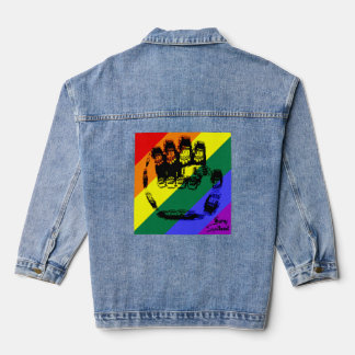 Gewerkschaftsstolz behinderter Arbeiter &LGBTQ+ Jeansjacke
