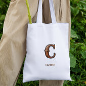 Gewerkter Western-Leder-Initial-Monogramm C Tragetasche
