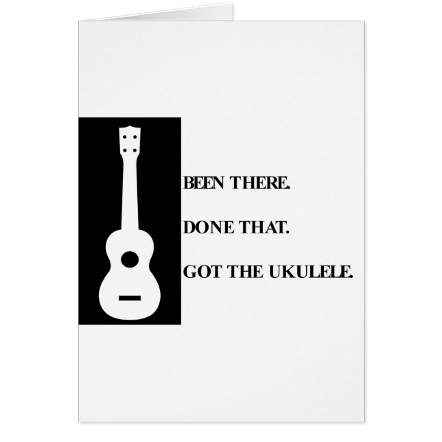 Gewesen dort, getan dem. Got den Ukulele. (Vorne)