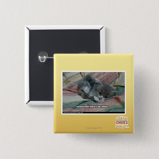 Gewicht eigener Niedlichkeit Button (Vorne & Hinten)