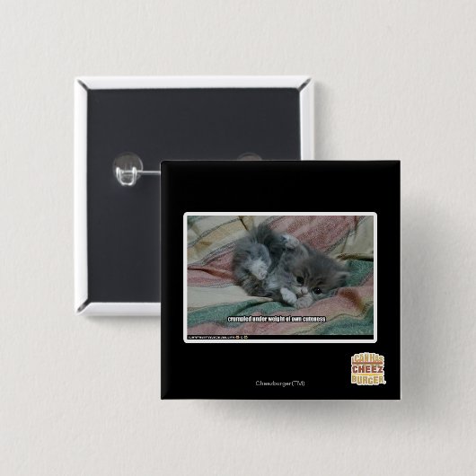 Gewicht eigener Niedlichkeit Button (Vorne & Hinten)