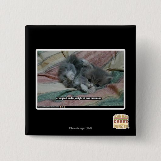 Gewicht eigener Niedlichkeit Button (Vorderseite)