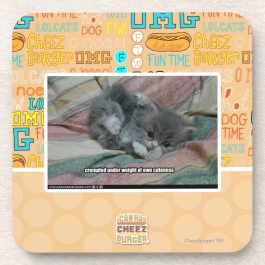 Gewicht eigener Niedlichkeit Untersetzer (Vorderseite)