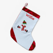 Gewicht Lifting Snowman Kleiner Weihnachtsstrumpf (Vorderansicht (hängend))