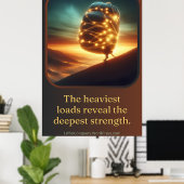 Gewicht tragen, den Zweck finden Poster (Heimbüro)