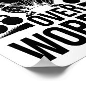 Gewicht über Besorgnis erregende Gewichtsgewicht Poster (Ecke)