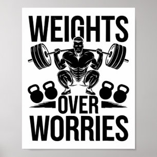 Gewicht über Besorgnis erregende Gewichtsgewicht Poster