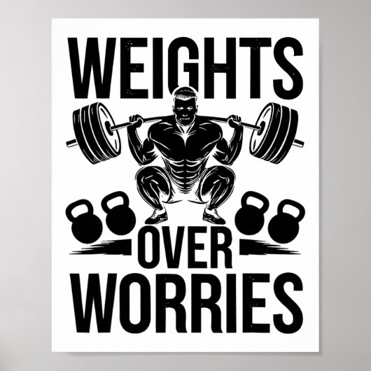 Gewicht über Besorgnis erregende Gewichtsgewicht Poster (Vorne)