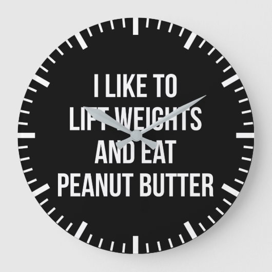 Gewicht und Butter für Erdnüsse - Gebäude Große Wanduhr (Vorderseite)