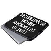 Gewicht und Butter für Erdnüsse - Gebäude Laptopschutzhülle (Vorne Knopf)