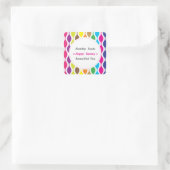 Gewicht und Gesundheit bewusst Quadratischer Aufkleber (Tasche)