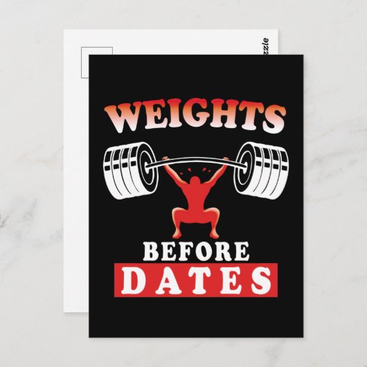 Gewicht vor Datum | Motivierend Schulungsangebot Postkarte (Vorne/Hinten)