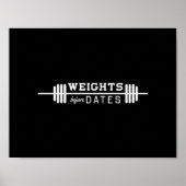 Gewicht vor Datum Poster (Vorne)