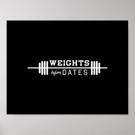 Gewicht vor Datum Poster (Vorne)