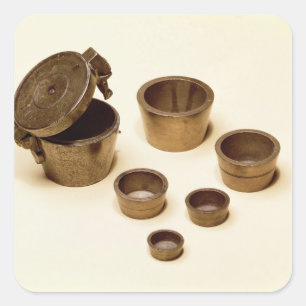 Gewichte benutzt von den Kaufleuten und von den Quadratischer Aufkleber