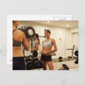 Gewichte im Fitnessraum Postkarte (Vorne/Hinten)