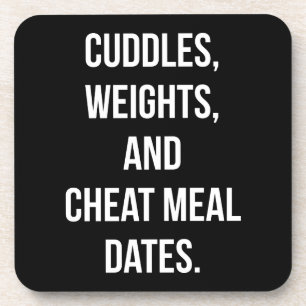 Gewichte, Kuddel, Cheat Meal Dates - Neuartiger Fi Getränkeuntersetzer