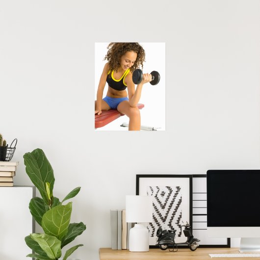 Gewichte von Frauen Poster (Heimbüro)