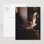 Gewichte von Johannes Vermeer Postkarte (Vorne/Hinten)