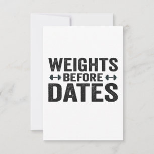 Gewichte vor Daten Lustiges Fitness Workout Gesche Dankeskarte