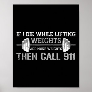 Gewichtheben Apparel Funny Bodybuilding Workout Poster
