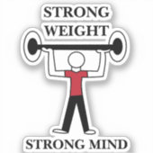 Gewichtheben Barbell Fitness Gym Aufkleber (Vorderseite)