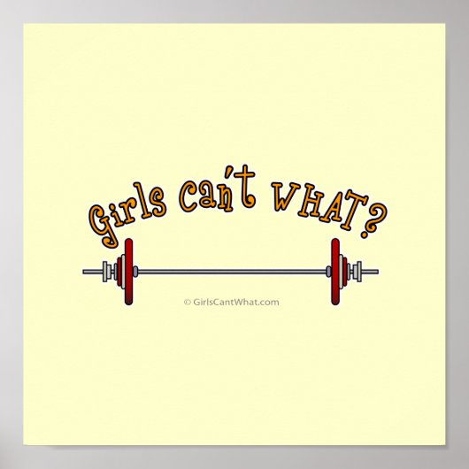 Gewichtheben - Barbell Poster (Vorne)