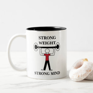 Gewichtheben Gewichtheber Bodybuilder Zweifarbige Tasse