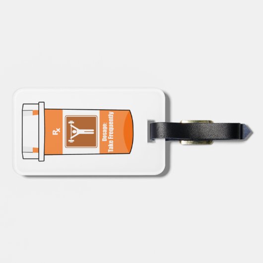 Gewichtheben ist meine Droge Gepäckanhänger (Rückseite horizontal)
