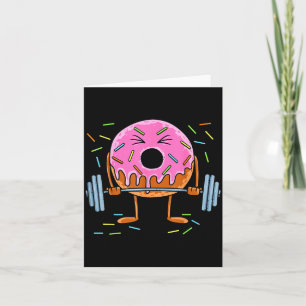 Gewichtheben - Lustiges Fitness-Workout-Gym-Donut- Karte
