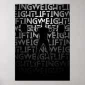 Gewichtheben | Metallische Farbe | Gym-Geschenk Poster (Vorne)