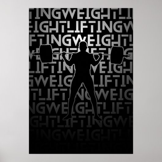 Gewichtheben | Metallische Farbe | Gym-Geschenk Poster (Vorne)
